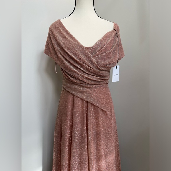 TALBOT RUNHOF Tolinda Off the shoulder Gown In Pink Size Medium - Picture 8 of 13